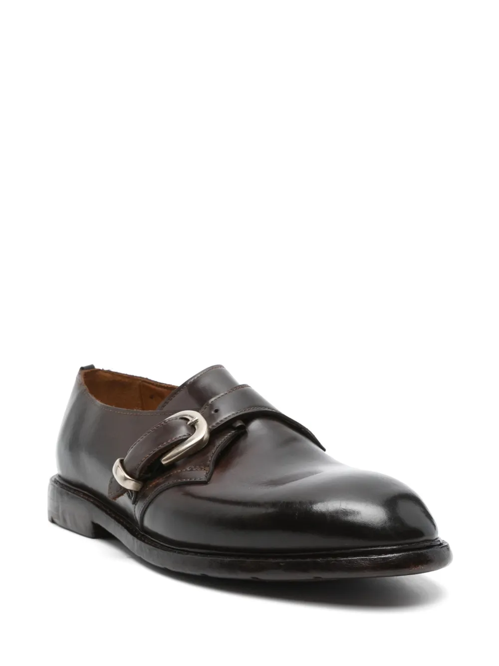 Premiata leather monk shoes Brown