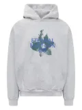Babylon LA graphic print hoodie - Grey