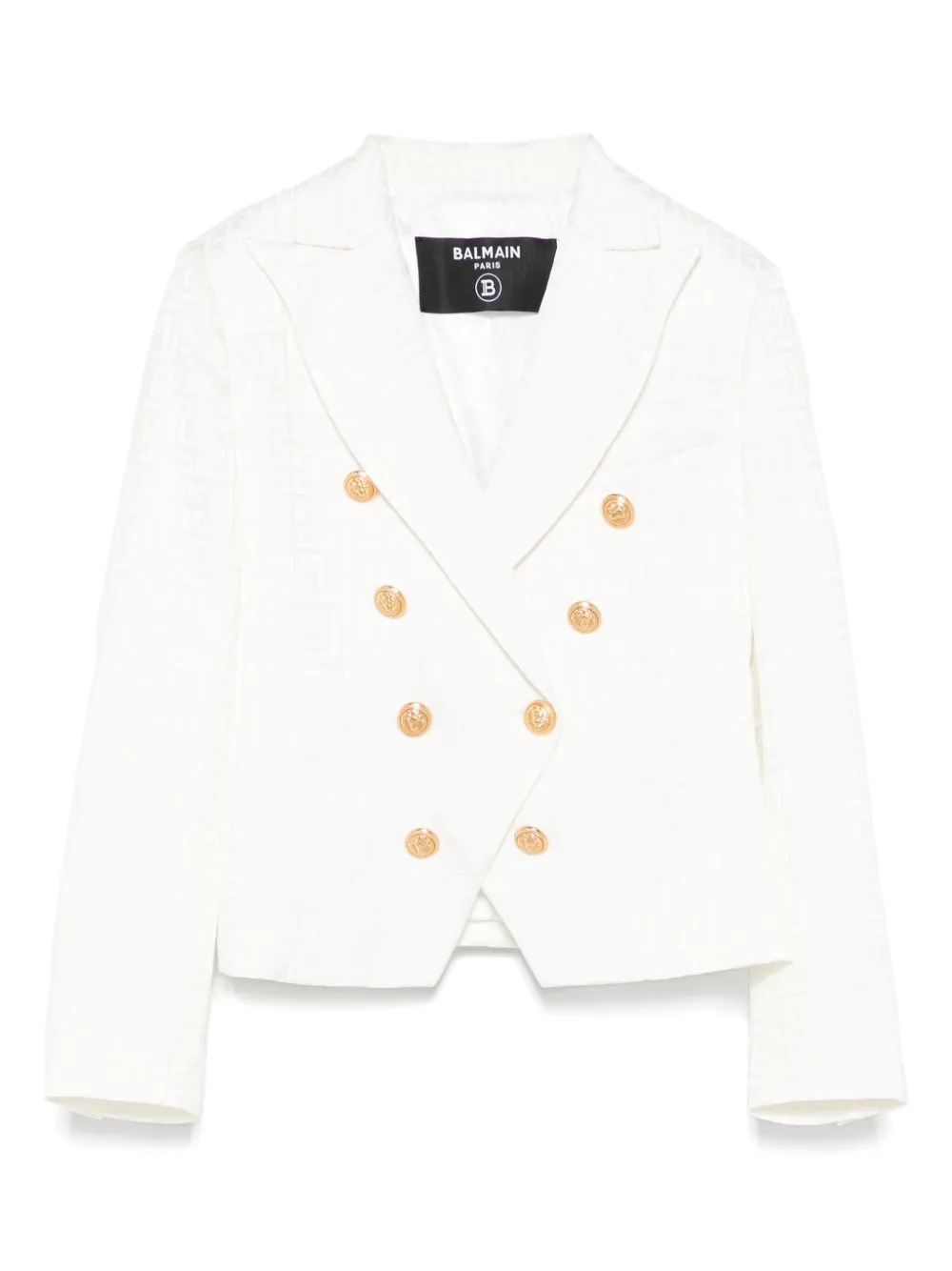 Balmain Kids Blazer met jacquard Wit