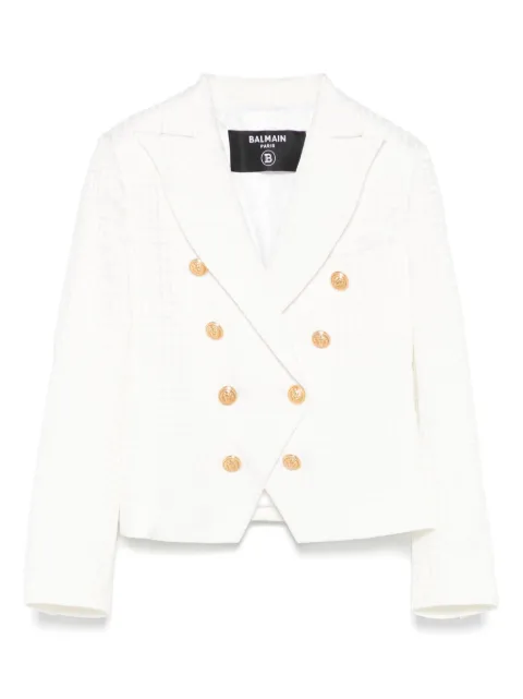 Balmain Kids blazer con motivo en jacquard