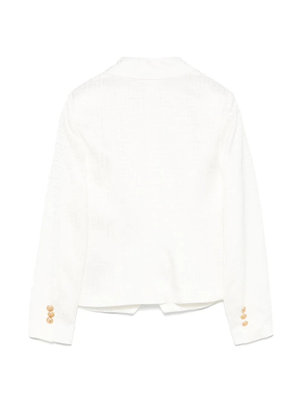 Balmain Kids Blazer met jacquard - Wit