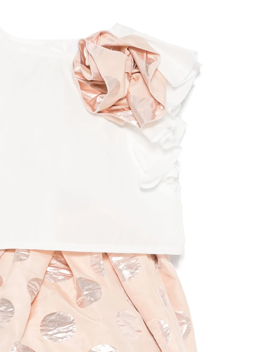 Monnalisa Rok met stippen Beige