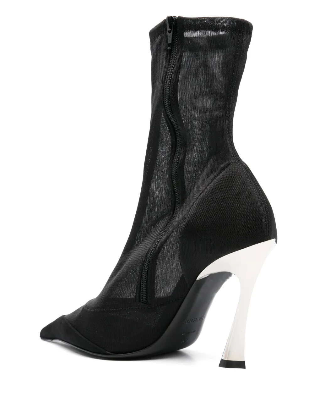 Mugler 95mm mesh ankle boots Black