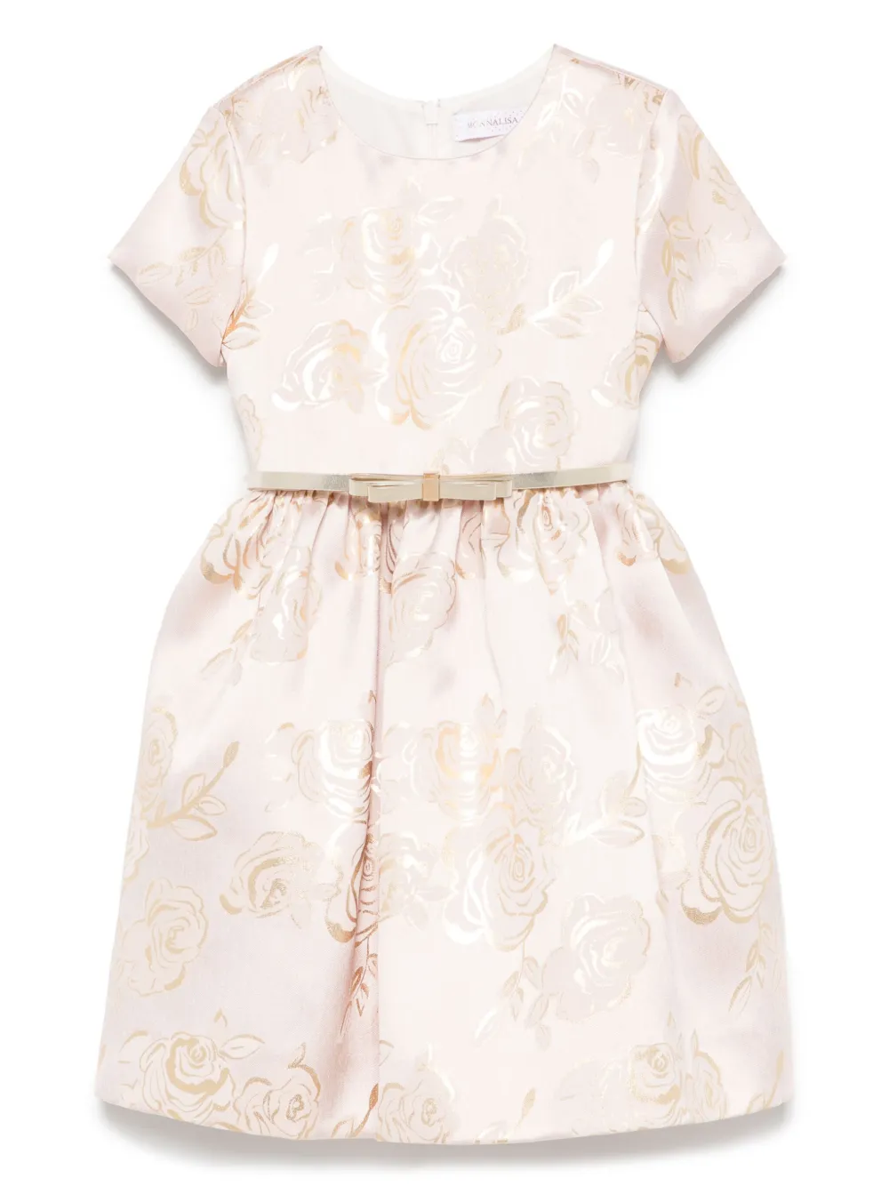 Monnalisa Jurk met rozen-jacquard