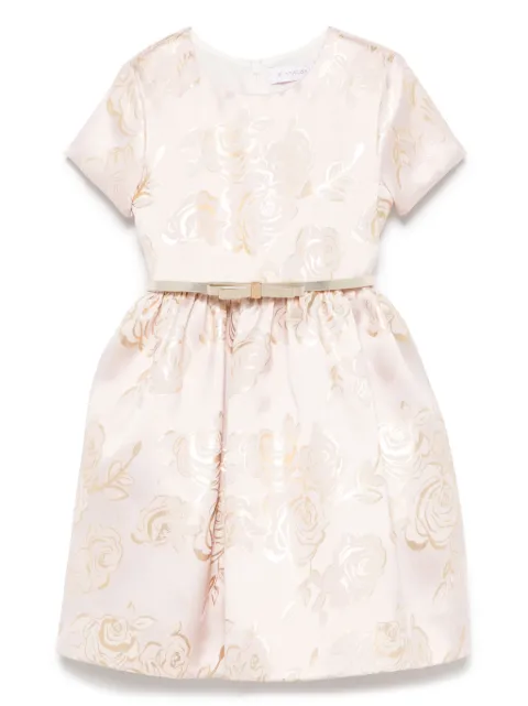 Monnalisa Kleid aus Rosenjacquard