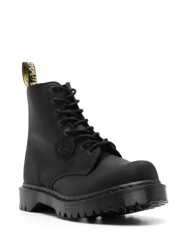 【感謝価格】 Dr. Martens FARFETCH | Black | Boots Commander Wax 1460 個人装備