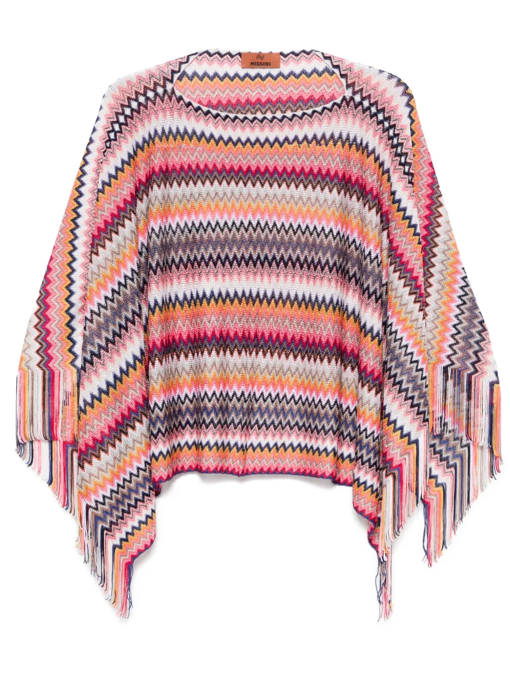 Missoni Poncho met franje Blauw