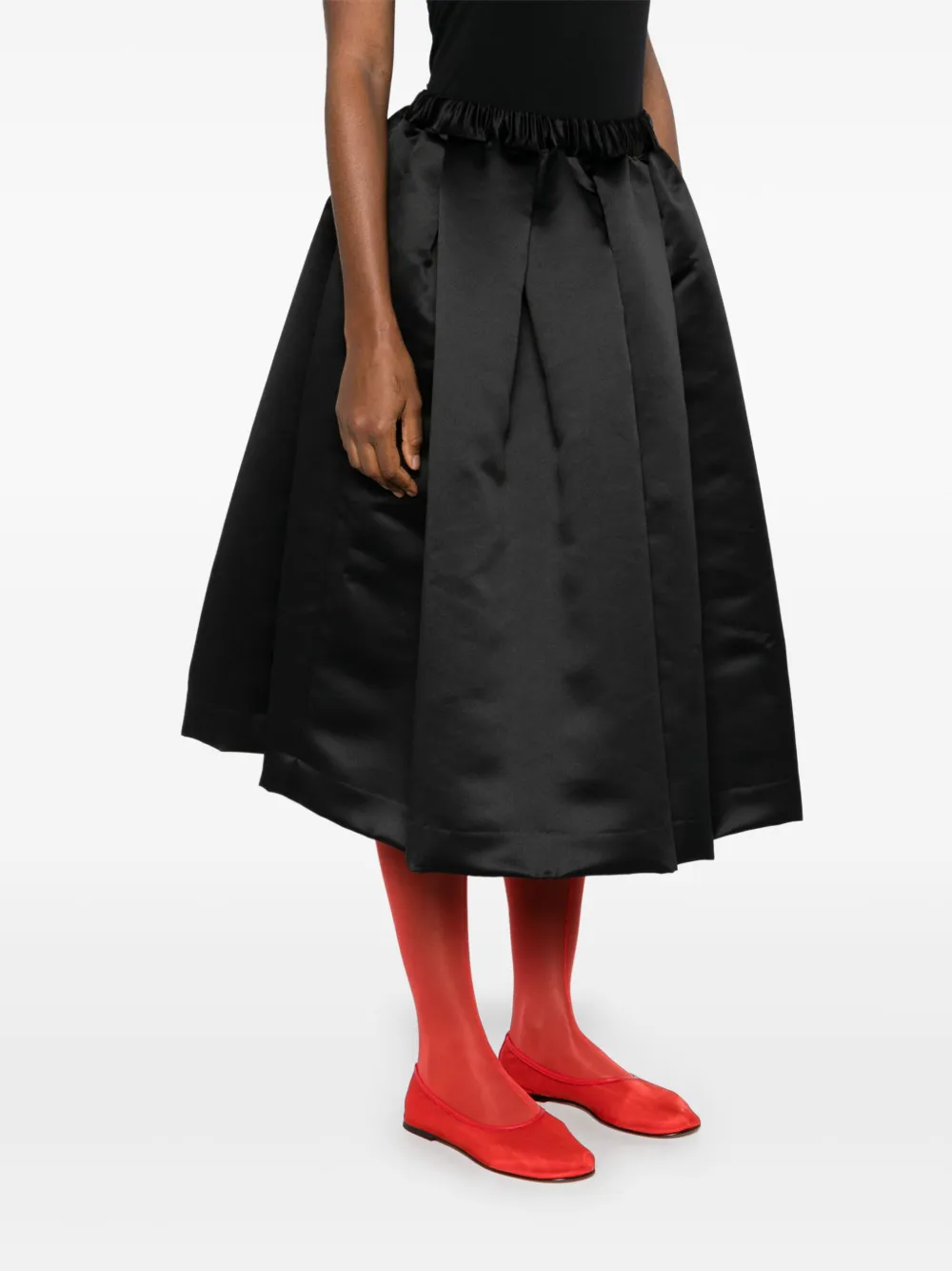 COMME DES GARÇONS SATIN WIDE-LEG SHORTS 