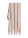 Missoni zigzag-woven scarf - Neutrals