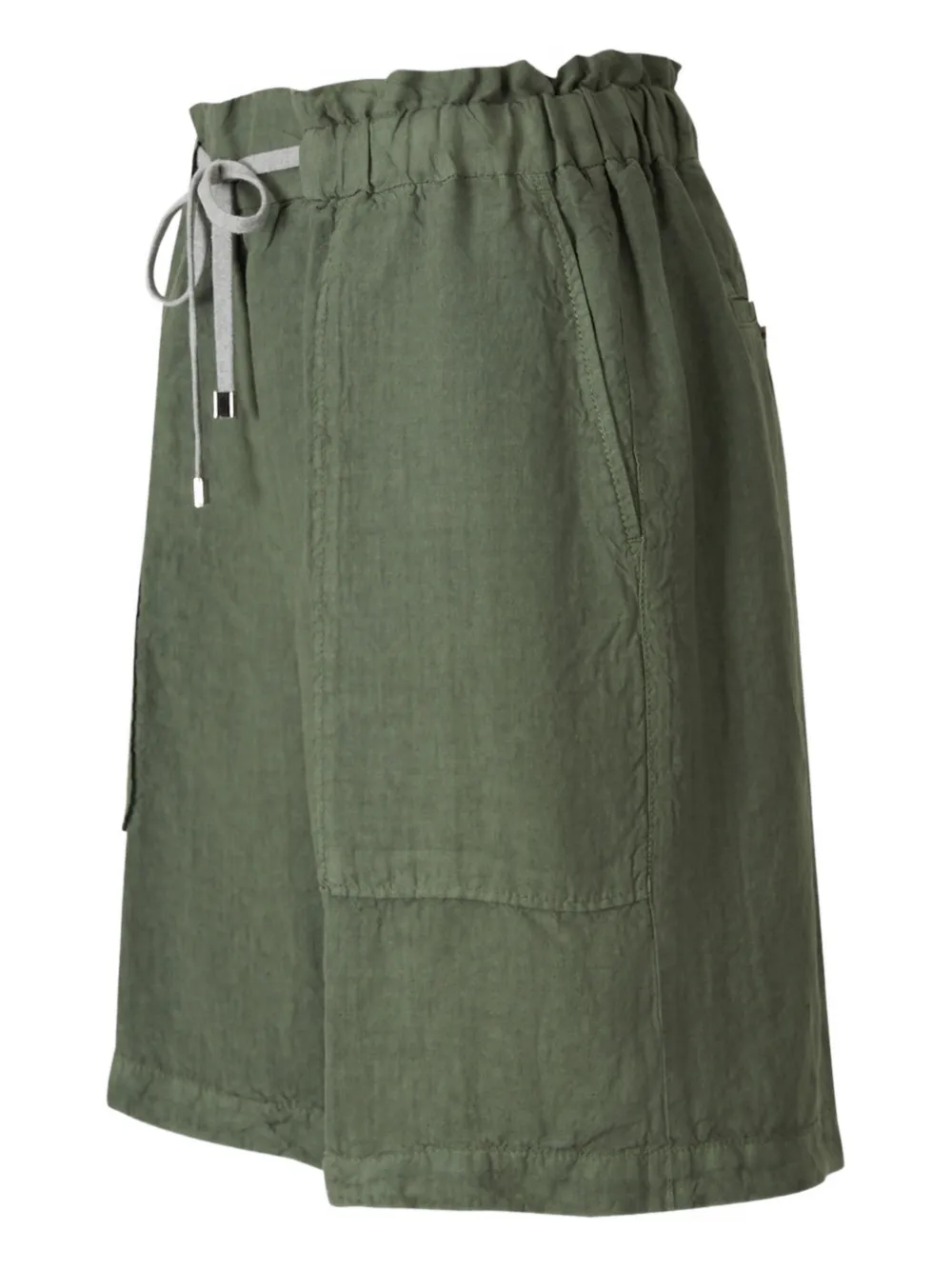 Peserico Linnen shorts Groen