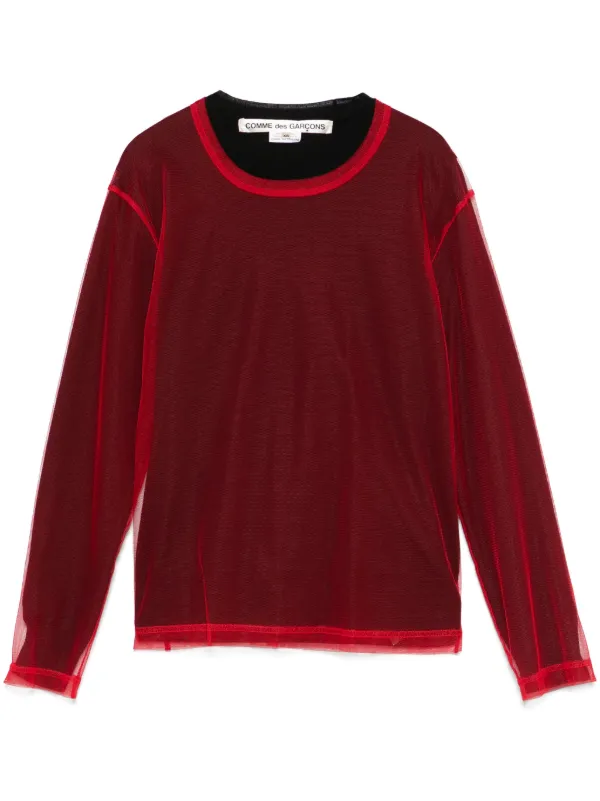 Comme des Garçons Mesh Top in Black
