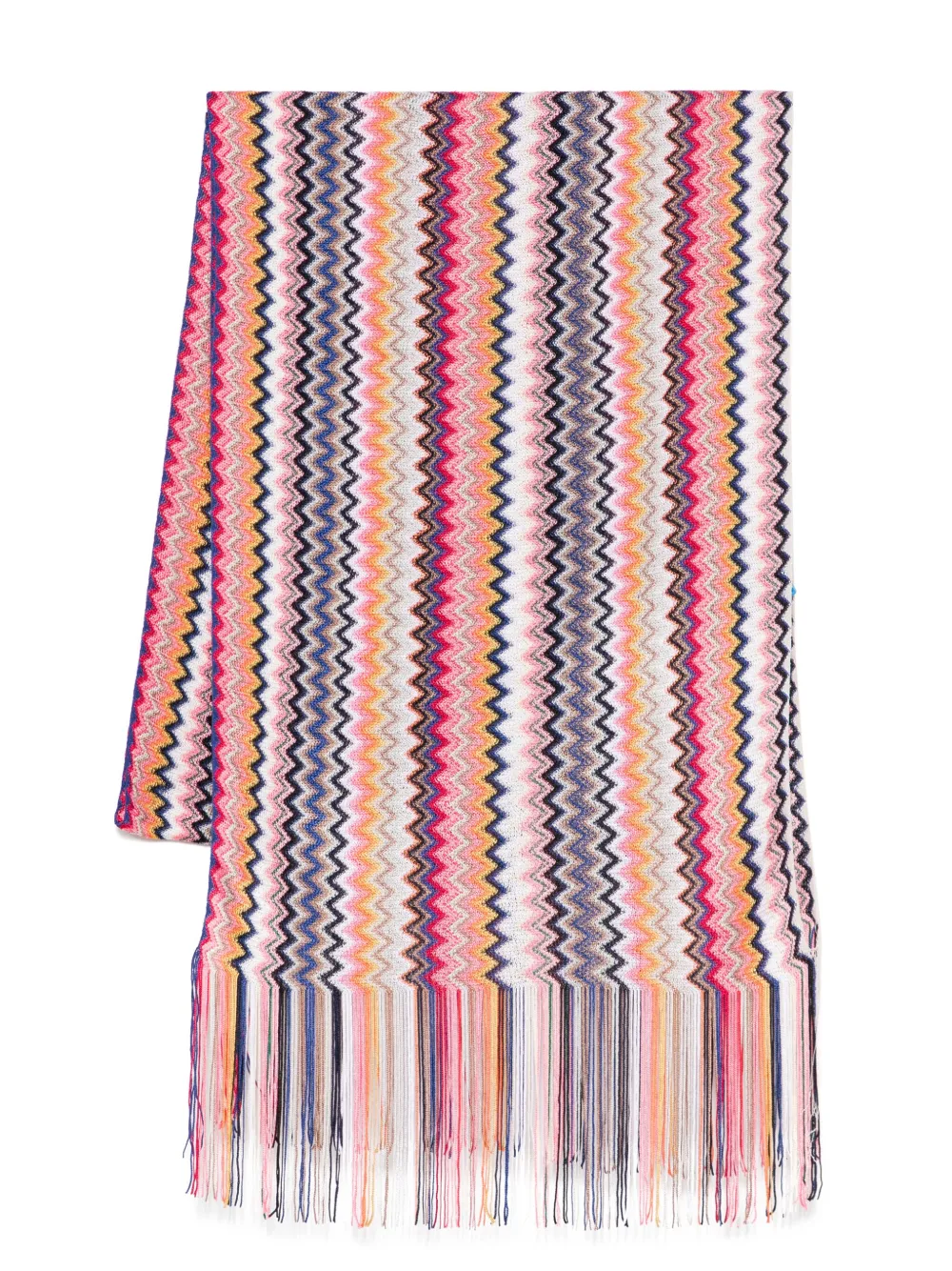 Missoni Sjaal met zigzag patroon Blauw