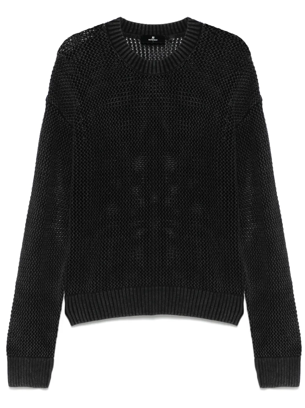 Represent open-gauge sweater | Black | Image 1
