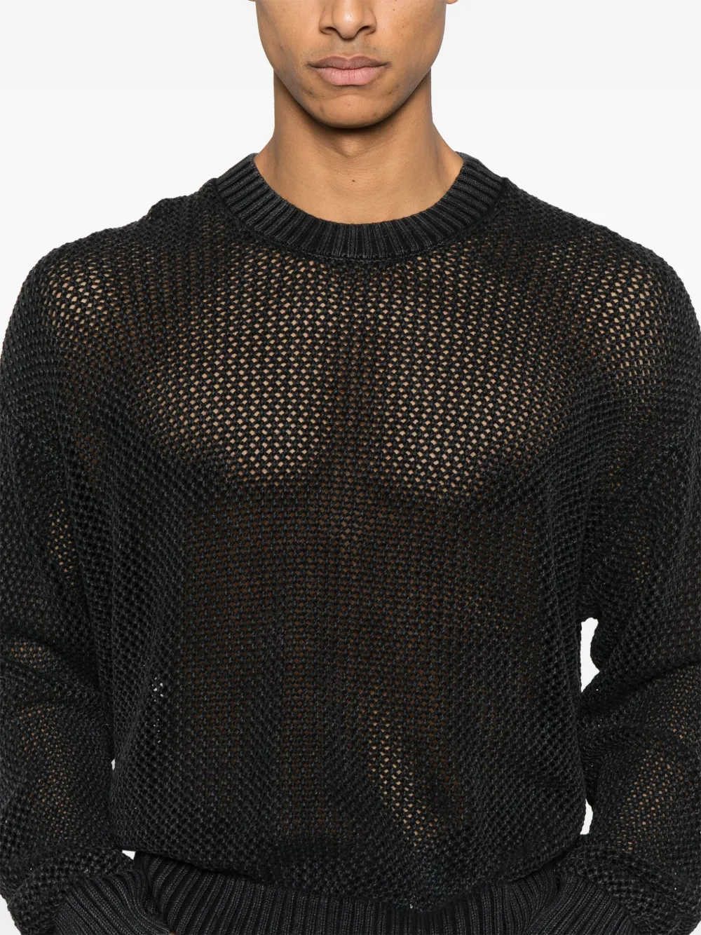 Represent Trui met open neus Zwart