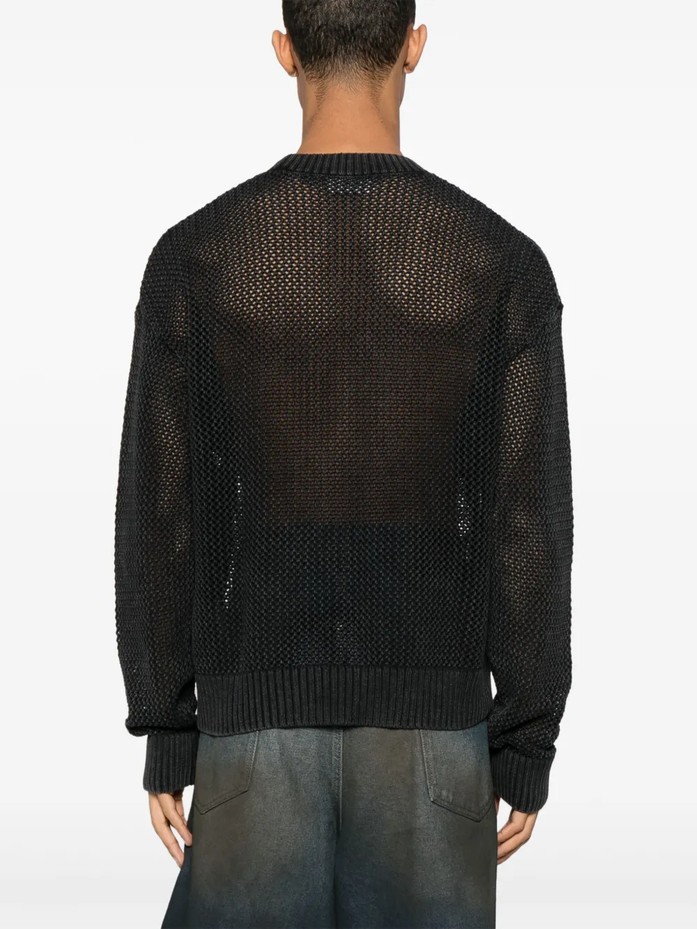 Represent Trui met open neus Zwart