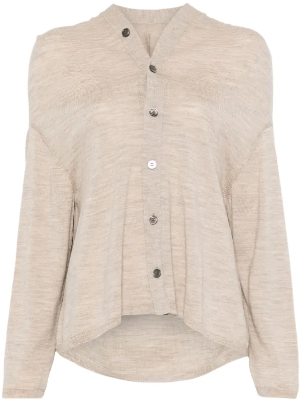 Comme des Garçons Wool Cardigan in Neutrals