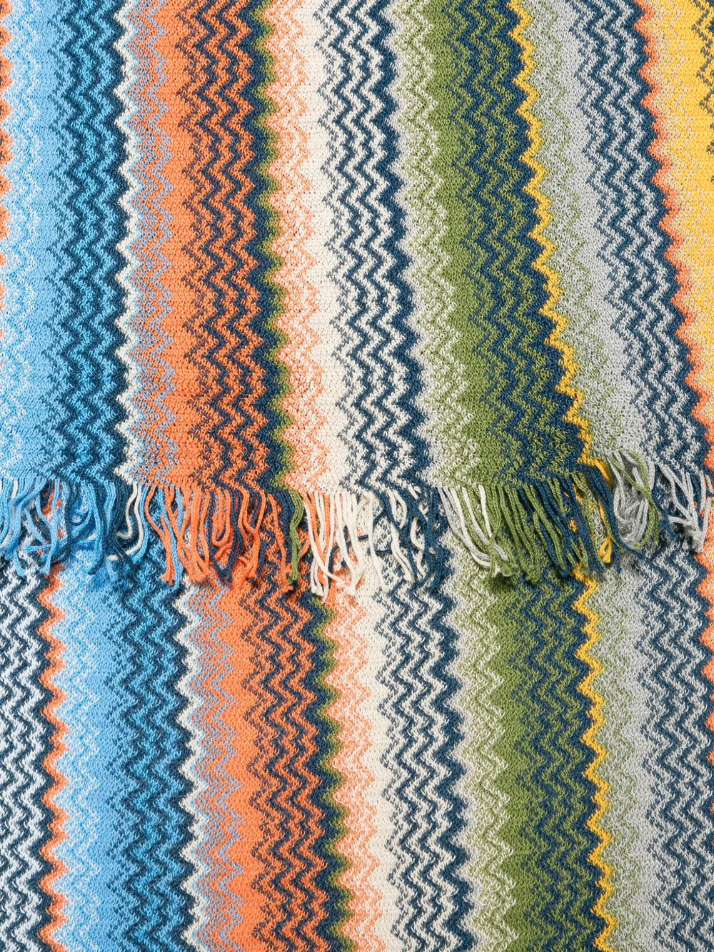 Missoni zigzag-woven scarf - Blauw