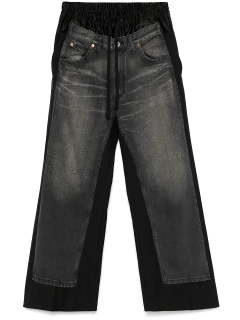 Junya Watanabe MAN x Comme des Garçons denim-panel trousers 