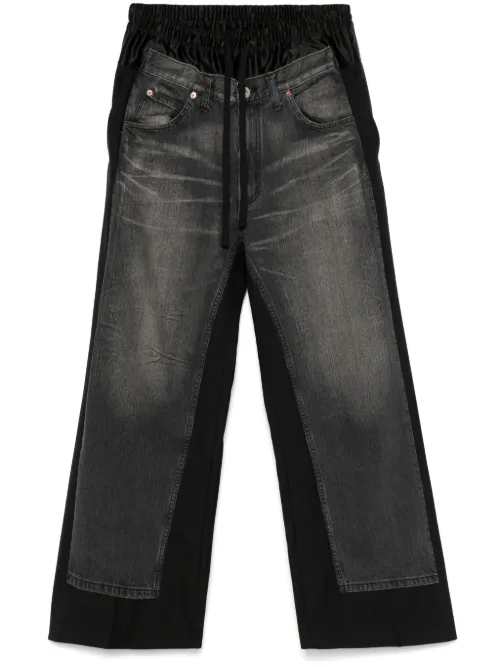 X Comme des Garçons pantalon à empiècements en jean - Junya Watanabe MAN - Modalova