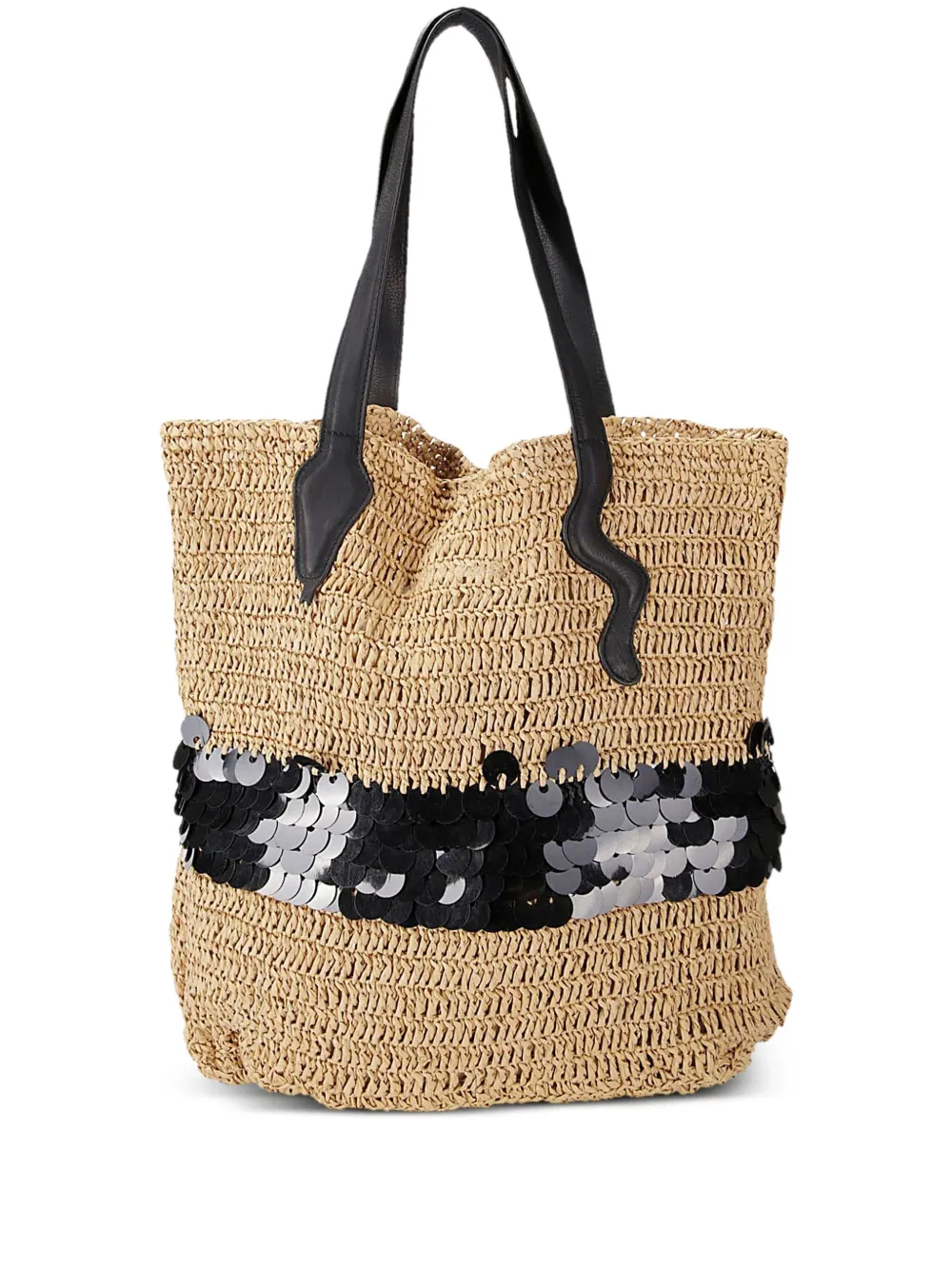 sequinned tote bag