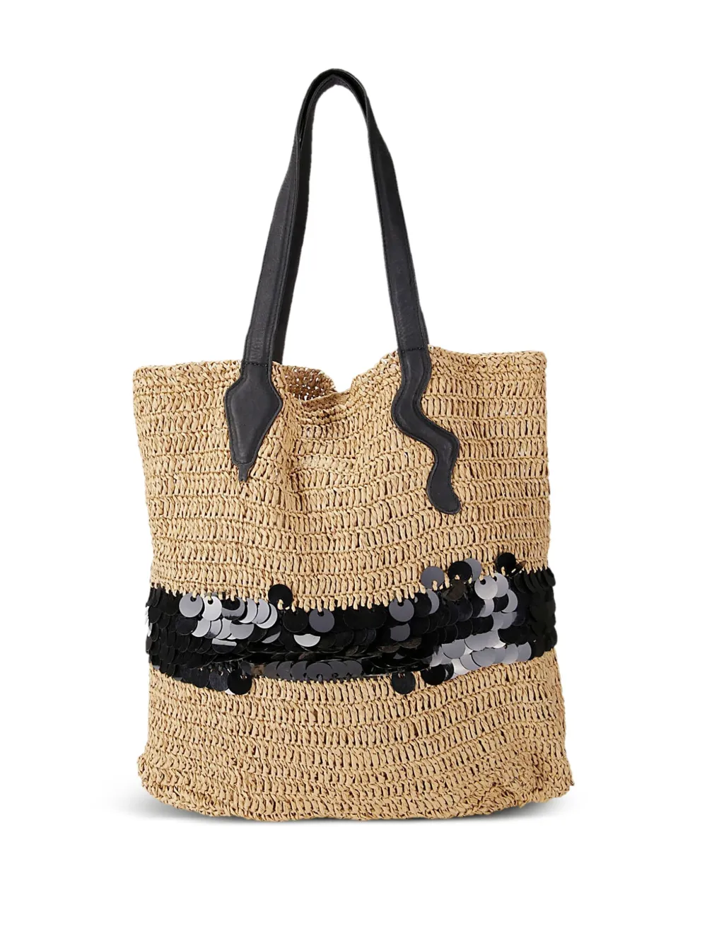 P.A.R.O.S.H. sequinned tote bag - Beige