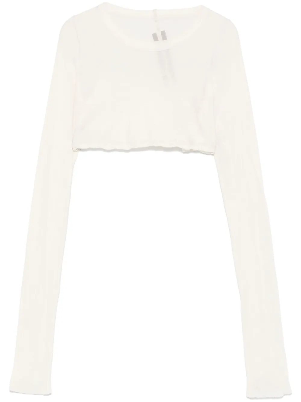 Rick Owens Cropped T-shirt Beige