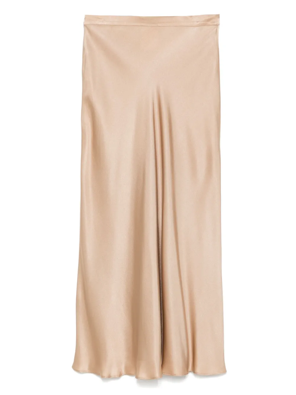 Semicouture Satijnen midi-rok - Beige