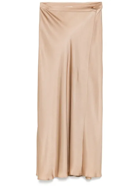 Semicouture satin midi skirt