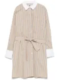 Semicouture striped shirt dress - Neutrals