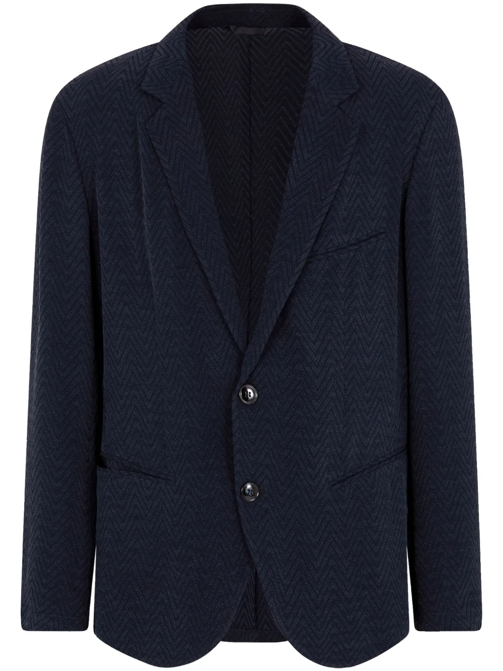 Giorgio Armani chevron-pattern blazer | Blue | Image 1