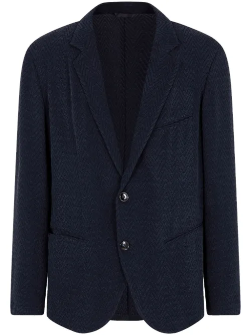 Blazer à motif de chevrons - Giorgio Armani - Modalova