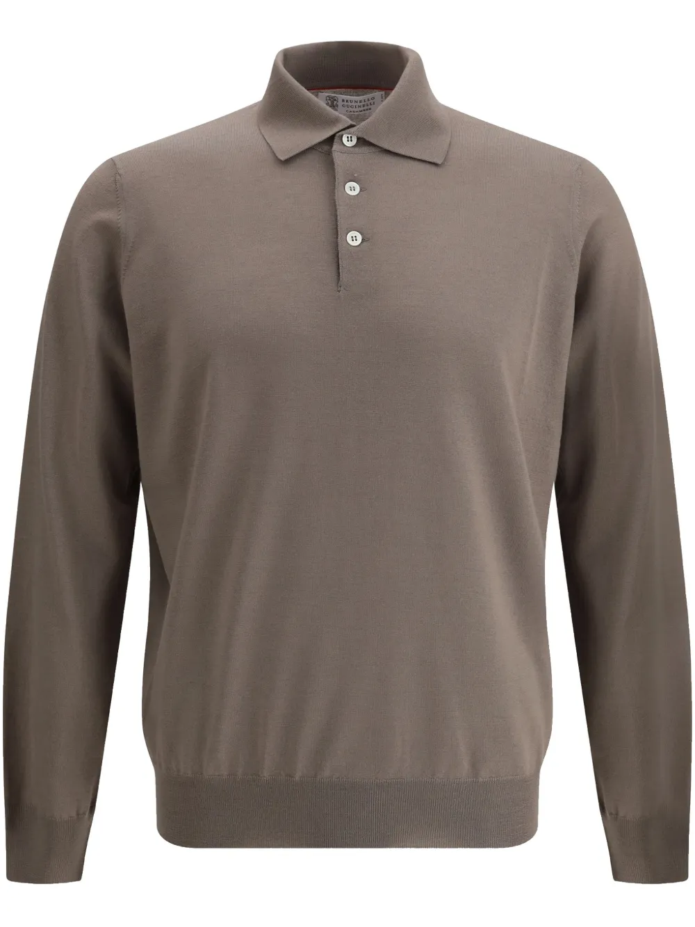 Brunello Cucinelli playera tipo polo de tejido jersey | neutro | Image 1