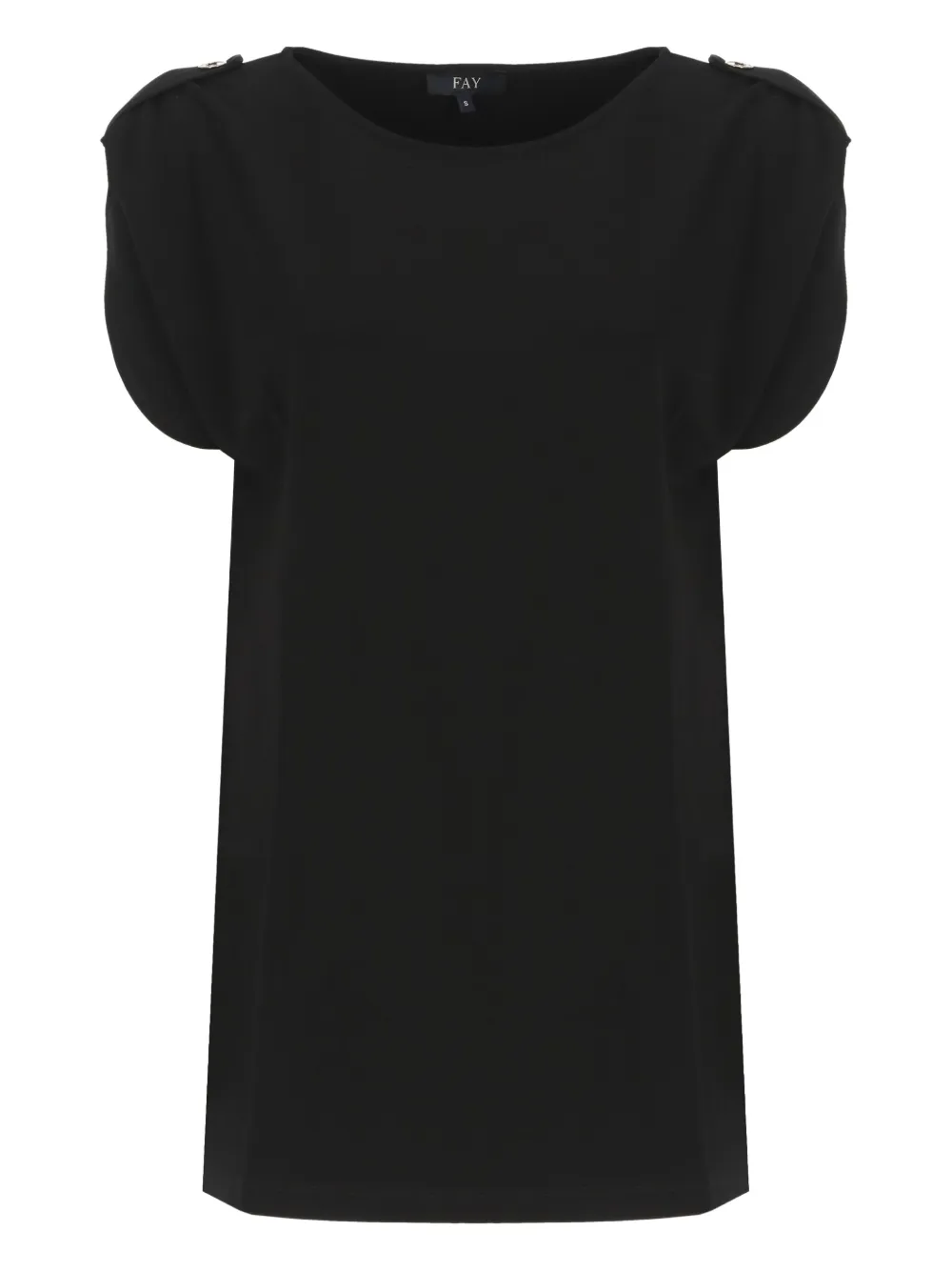 Fay T-shirt met ronde hals Zwart