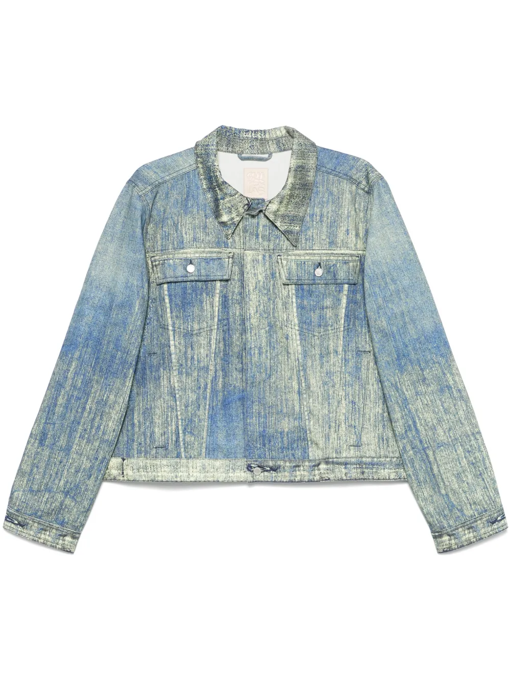 printed denim jacket