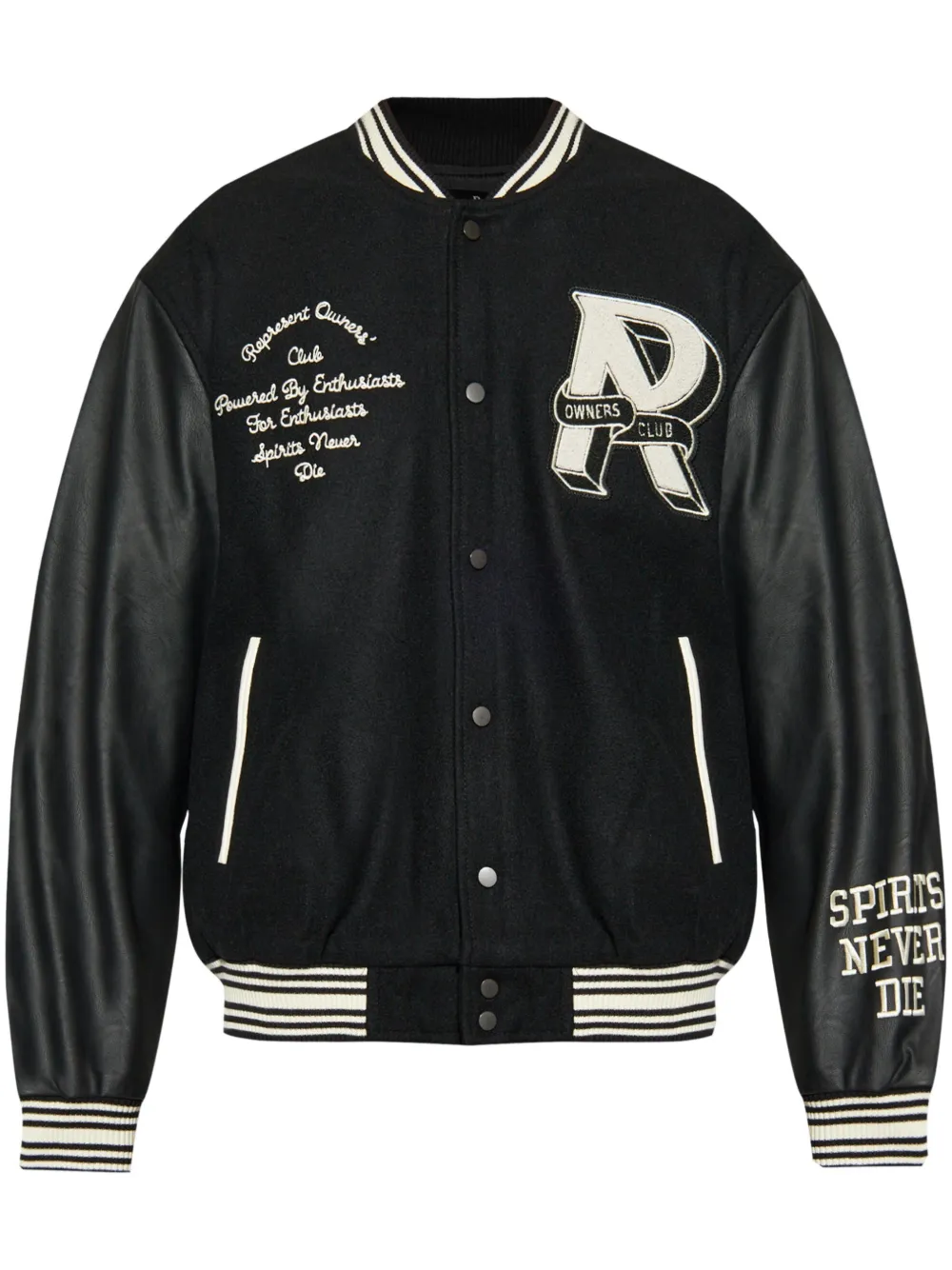 Represent Owners' Club Bomber Jacket - Men's - Polyamide/wool/polyester/polyurethane In Black