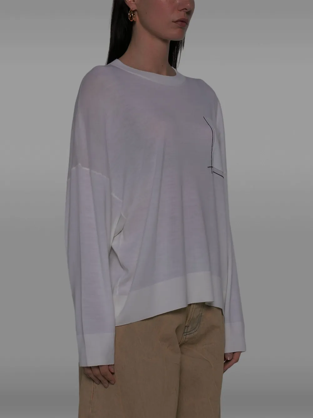 Brunello Cucinelli Monili trui met kettingdetail Wit
