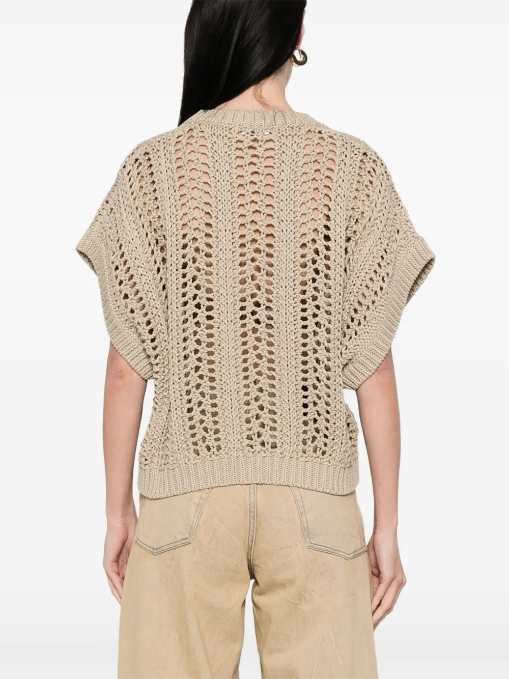 BRUNELLO CUCINELLI OPEN-KNIT VEST