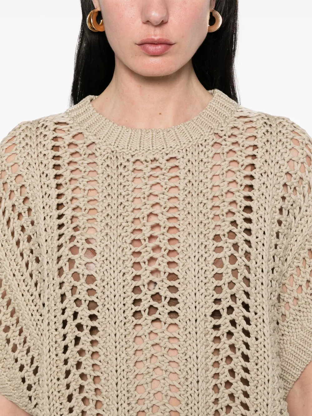BRUNELLO CUCINELLI OPEN-KNIT VEST