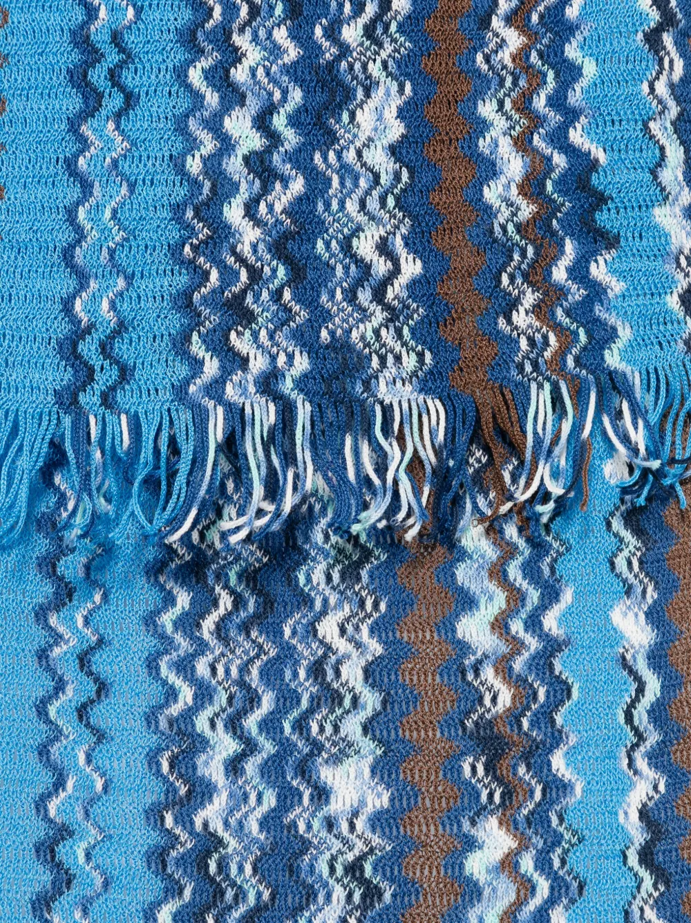 Missoni Sjaal met zigzag patroon - Blauw