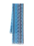 Missoni zigzag-woven scarf - Blue