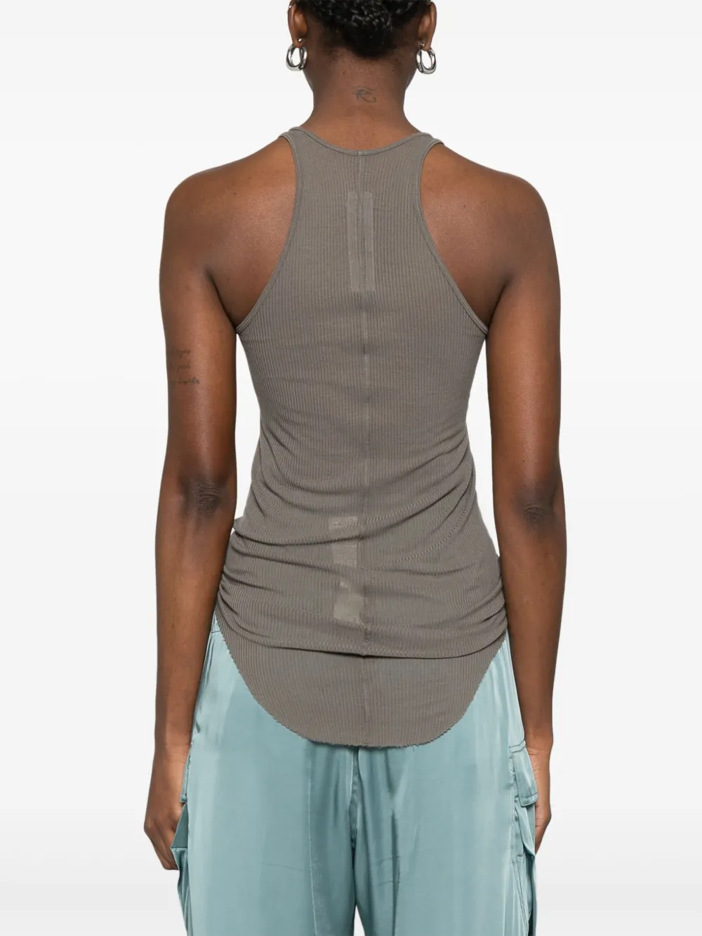 Rick Owens Geribbelde tanktop Grijs