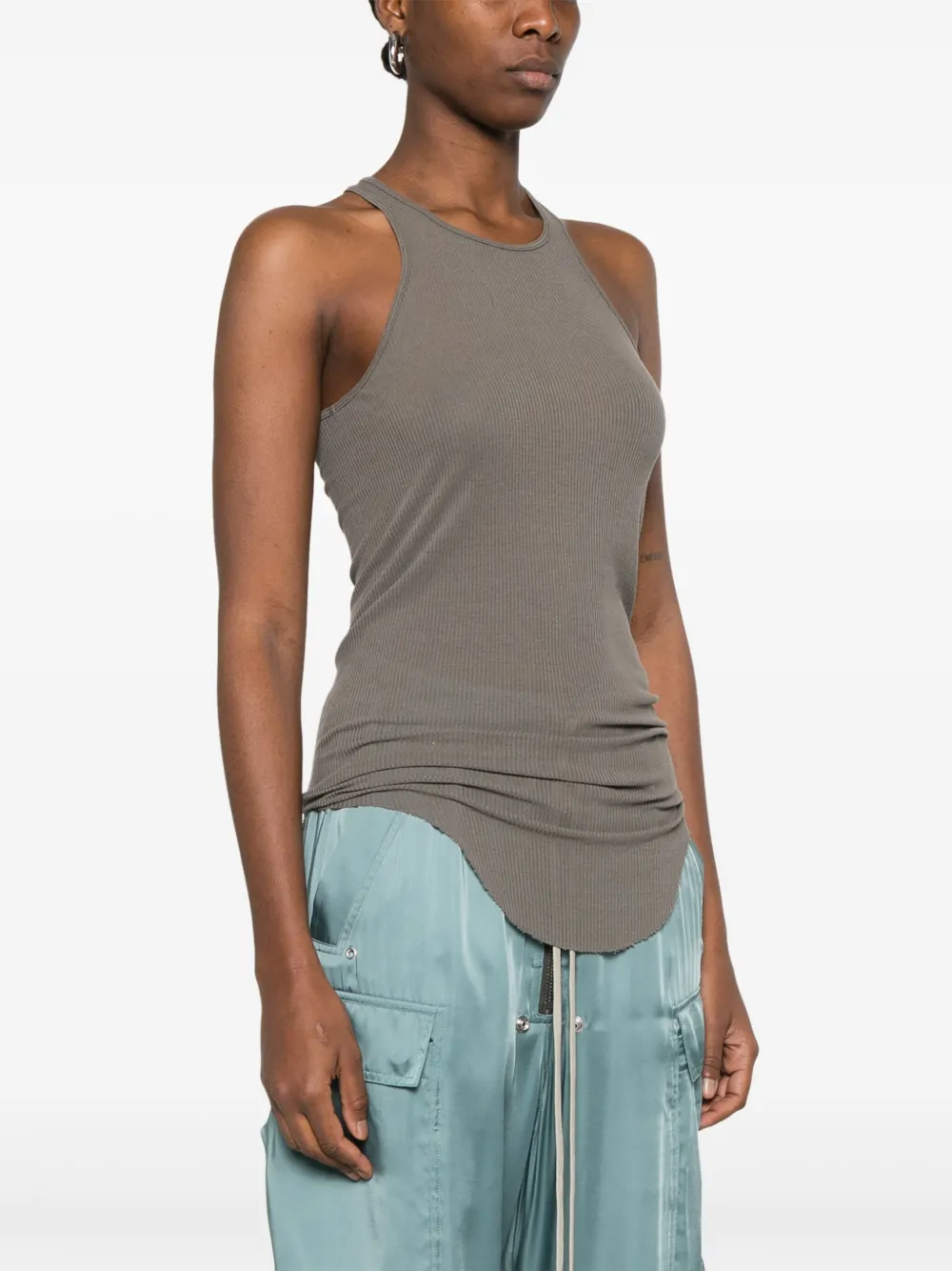 Rick Owens Geribbelde tanktop Grijs