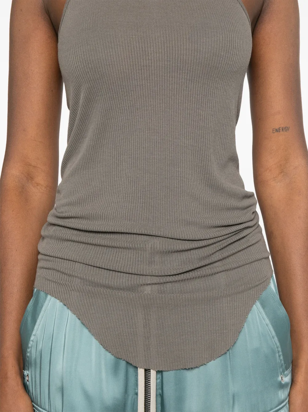Rick Owens Geribbelde tanktop Grijs