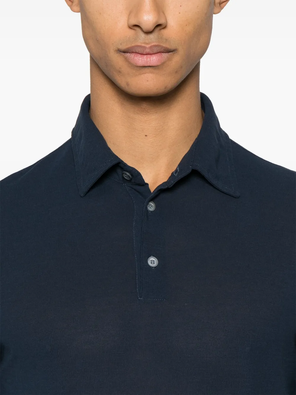 Zanone Katoenen poloshirt Blauw