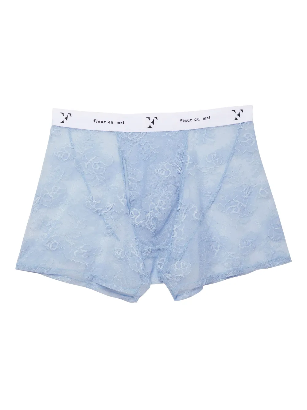 Fleur Du Mal Bouquet Lace boxershorts Blauw