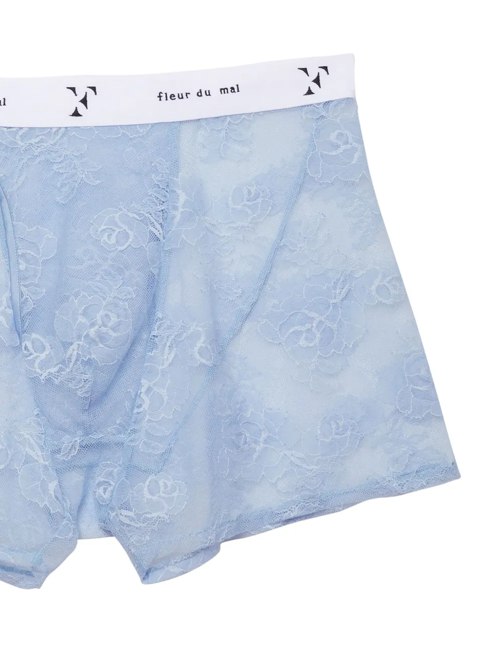 Fleur Du Mal Bouquet Lace boxershorts - Blauw