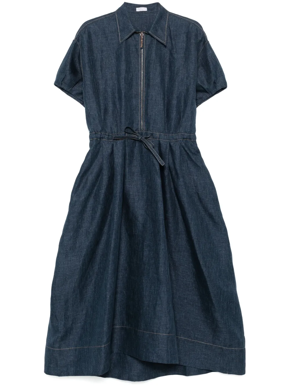 Brunello Cucinelli Denim maxi-jurk Blauw