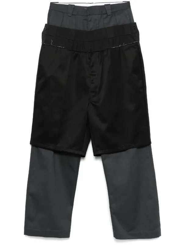 【MAISON MARGIELA】クラシックパンツ ブラック 最終値下げ☆クラシックステッチソフト バイブル ブラックMaison