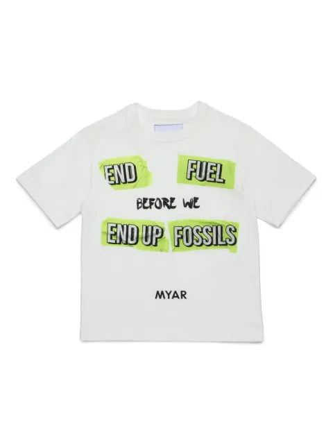 MYAR KIDS playera con texto estampado