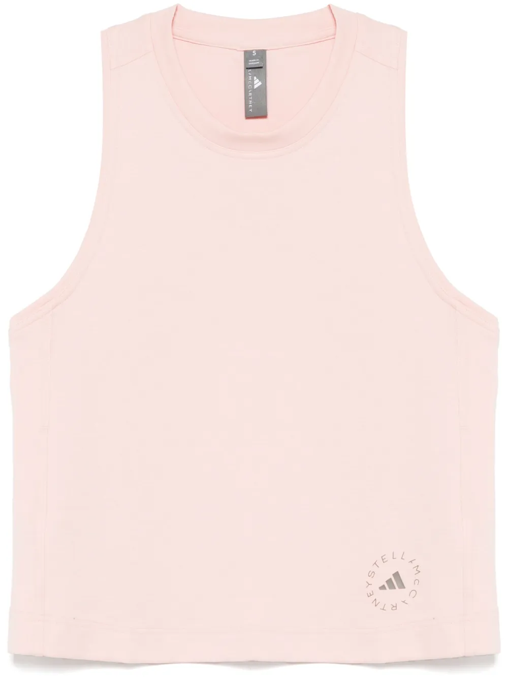 raised-logo tank top